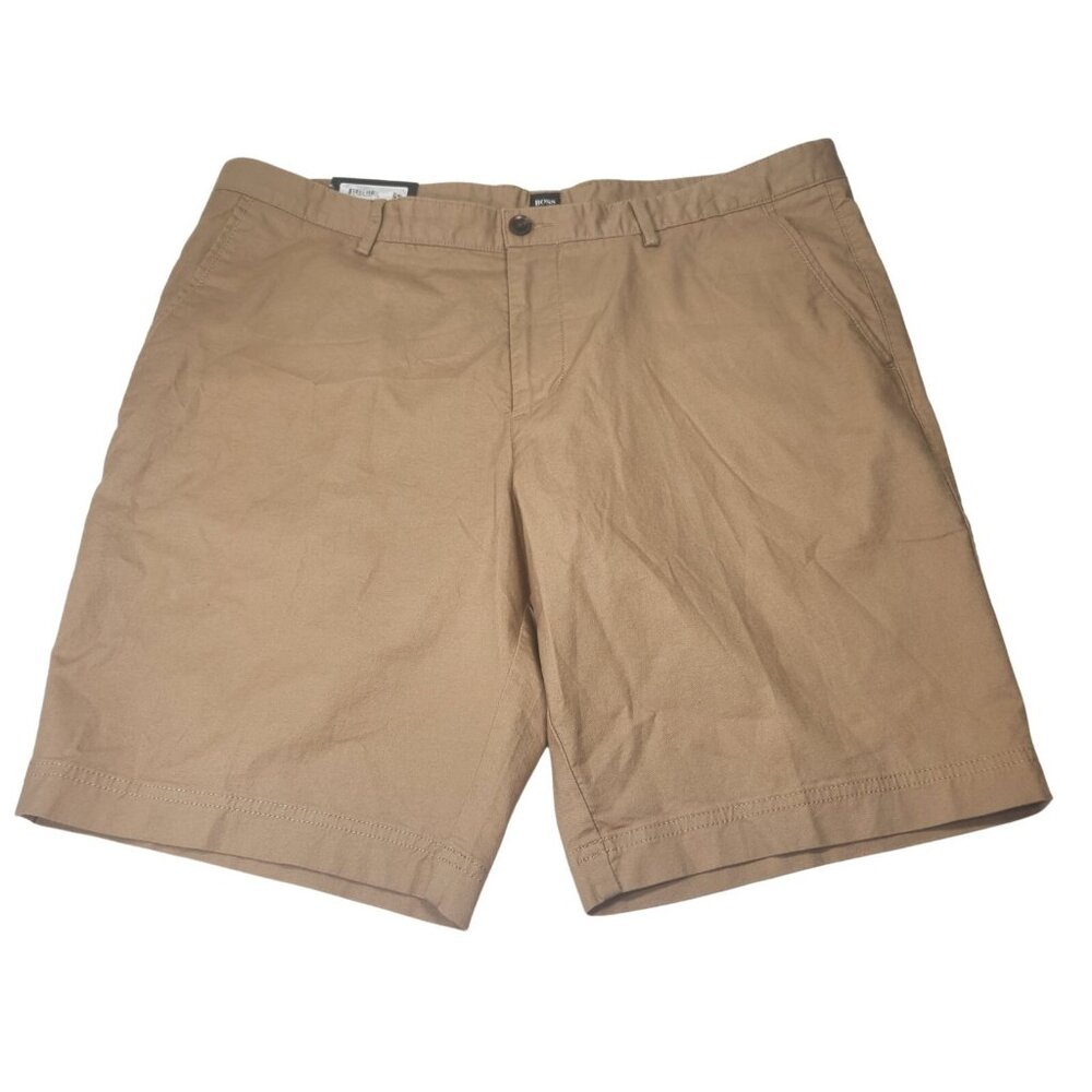 Hugo Boss Men's Brown Beige Slice Shorts  Size 40R Cotton Blend   (16)